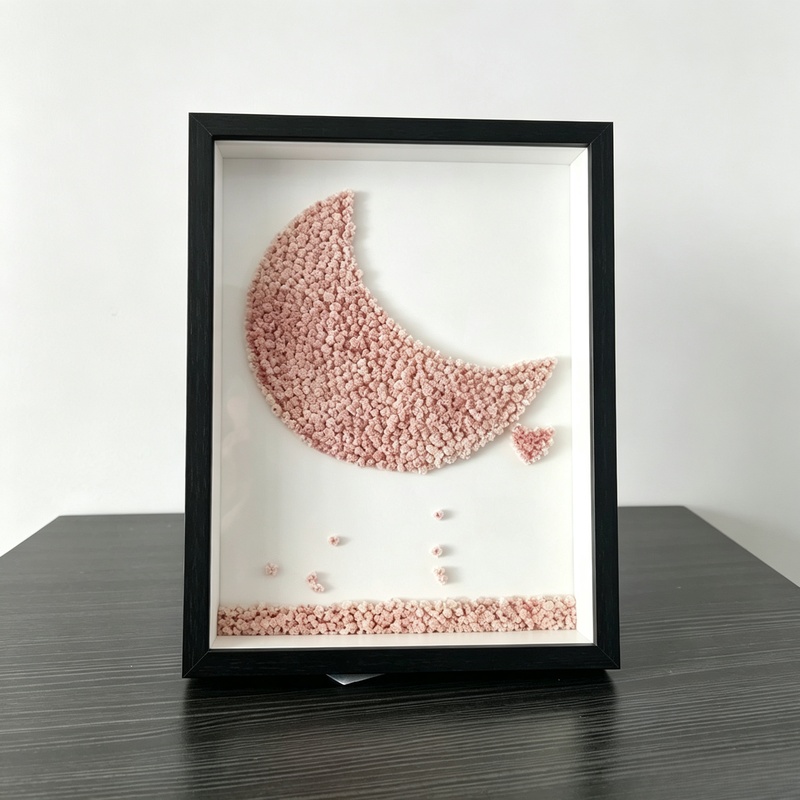 Engraved Wood Frame - กรอบรูปแบบกล่องลึก 3 ซม., กล่องโชว์ไม้สำหรับงานศิลปะ 3 มิติ,