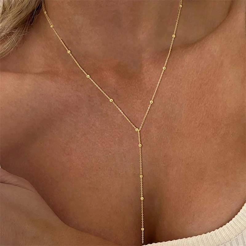 สร้อยคอทองวินเทจแบบยาวประดับจี - Birth Flower Necklace บทวิจารณ์และราคา
