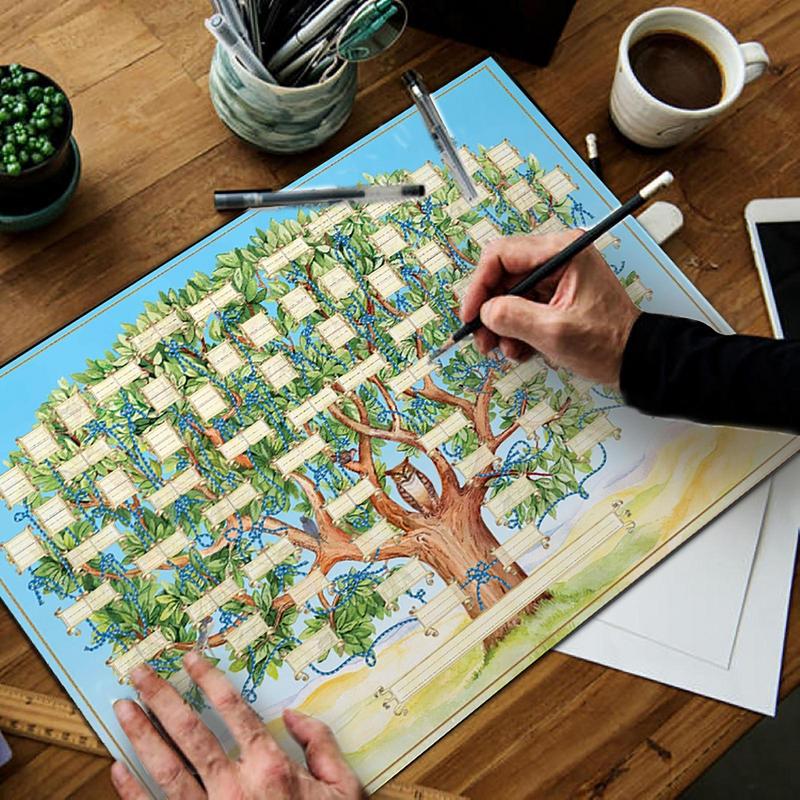 เติมต้นไม้ครอบครัวแผนภูมิ 6 รุ - Family Tree Print บทวิจารณ์และราคา