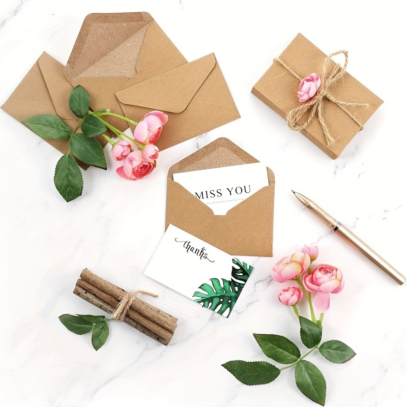 50/100pcs กระดาษคราฟท์ซองสีทึบ - Wax Seal Letter Kit บทวิจารณ์และราคา