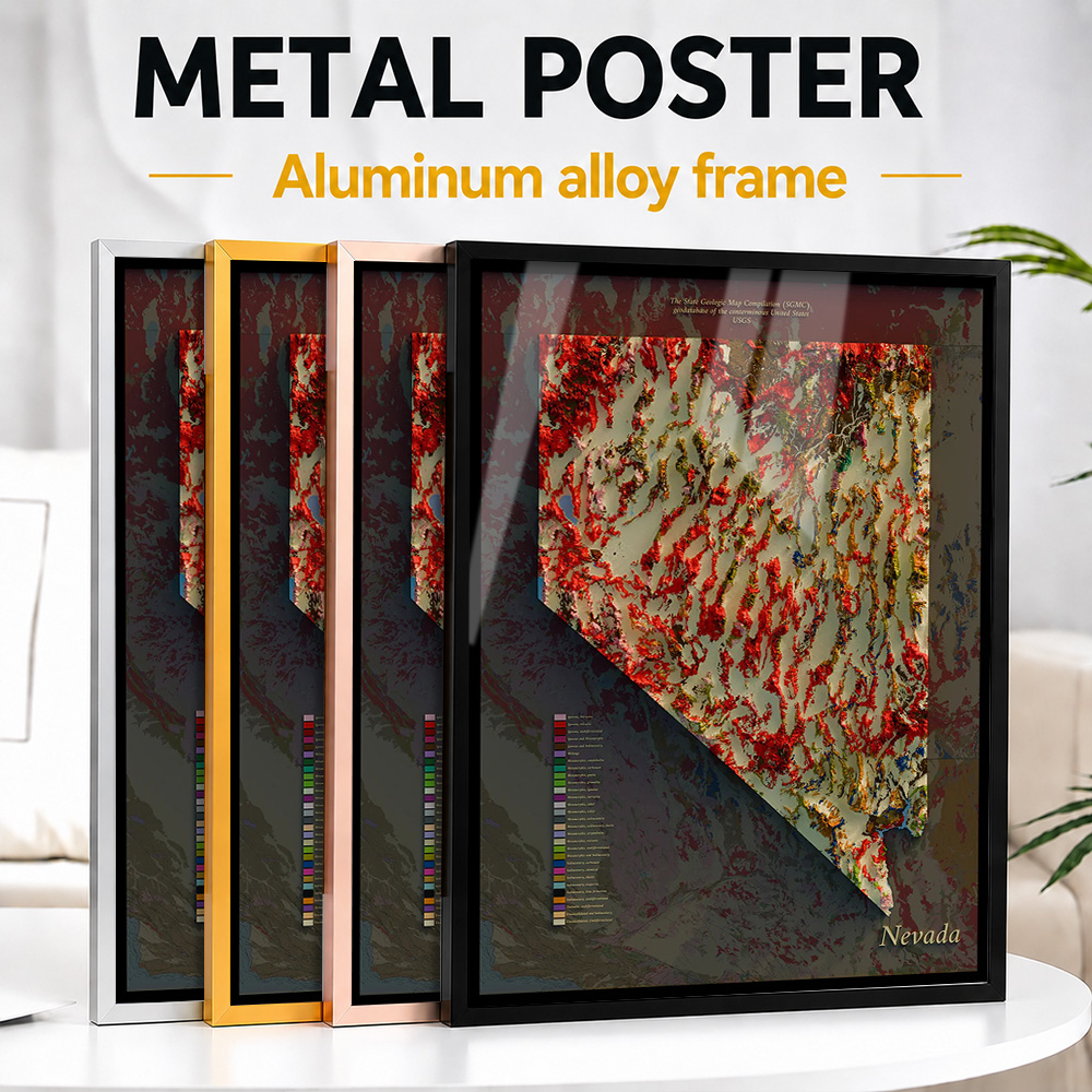 แผนที่ธรณีวิทยาเนวาดา โปสเตอร์ - Custom Map Poster บทวิจารณ์และราคา