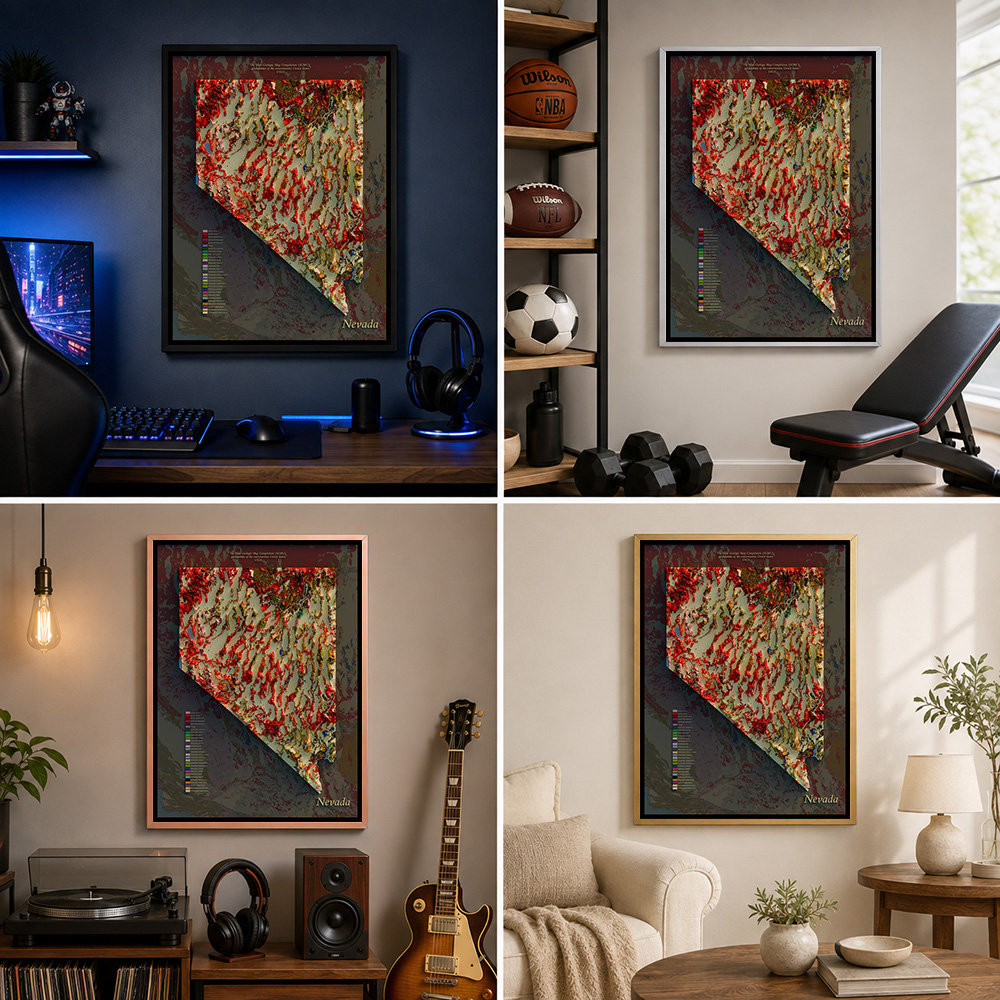 แผนที่ธรณีวิทยาเนวาดา โปสเตอร์ - Custom Map Poster บทวิจารณ์และราคา