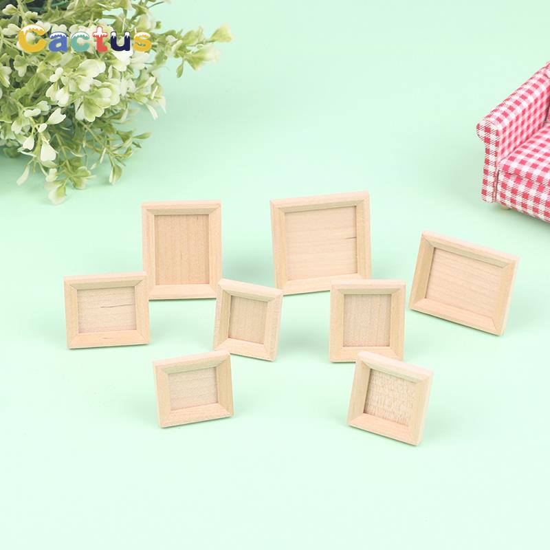 1Pc 1/12 Dollhouse Miniature ก - Engraved Wood Frame บทวิจารณ์และราคา