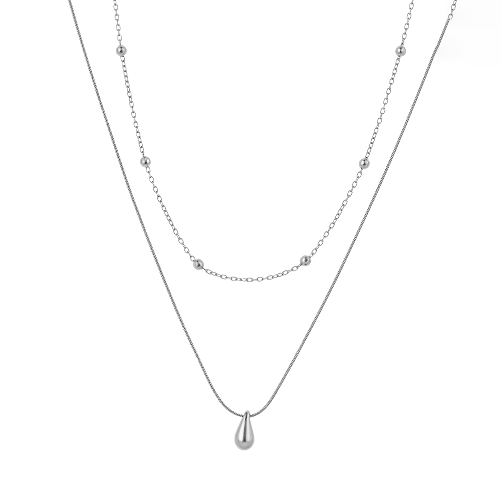 สร้อยคอสแตนเลสทรงหยดน้ำแบบสองช - Birth Flower Necklace บทวิจารณ์และราคา