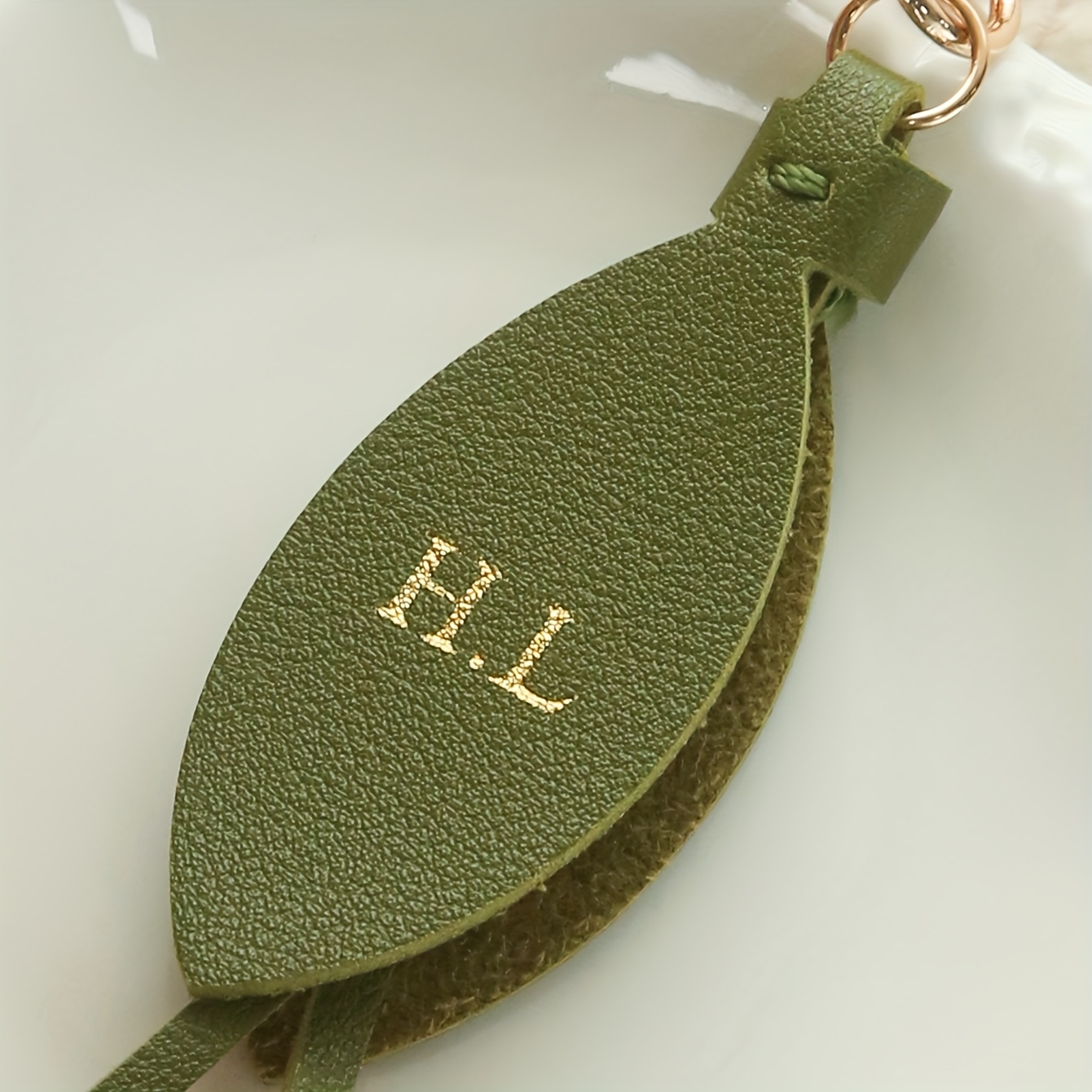 พวงกุญแจหนังลายดอกทิวลิปแบบปรั - Monogram Keychain Leather บทวิจารณ์และราคา